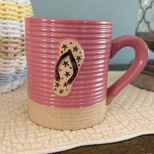 Coastal Pink Ceramic Flip-Flop Accent Mug